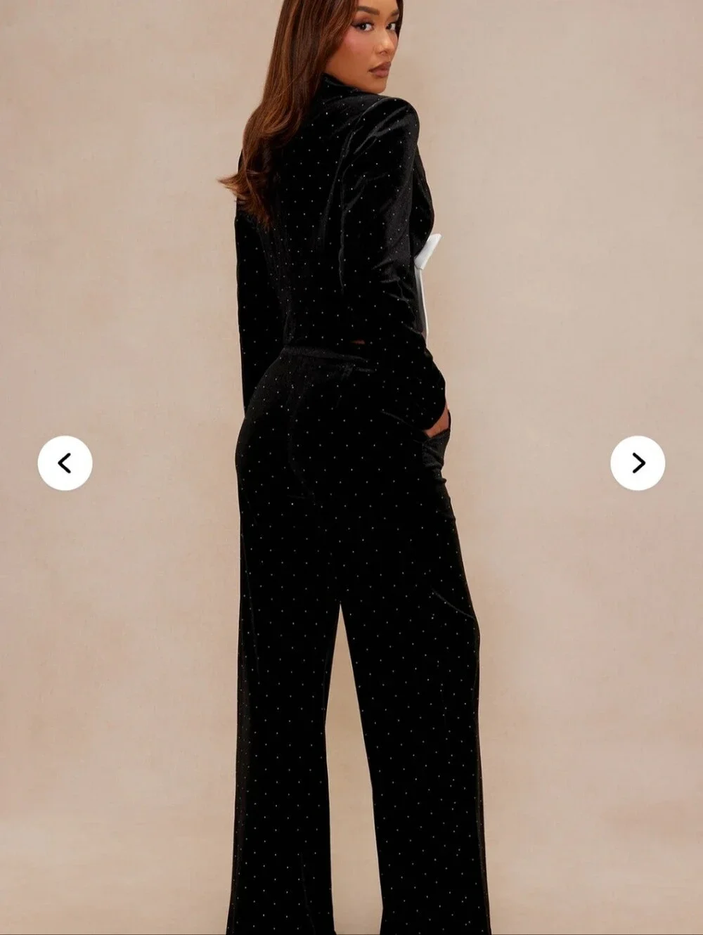 Fashion Nova Womens LUXE Just Like Magic Velver Blazer Pant Set Size L